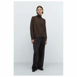Pull Boutonné Laine Mérinos Extra Fine | Marron