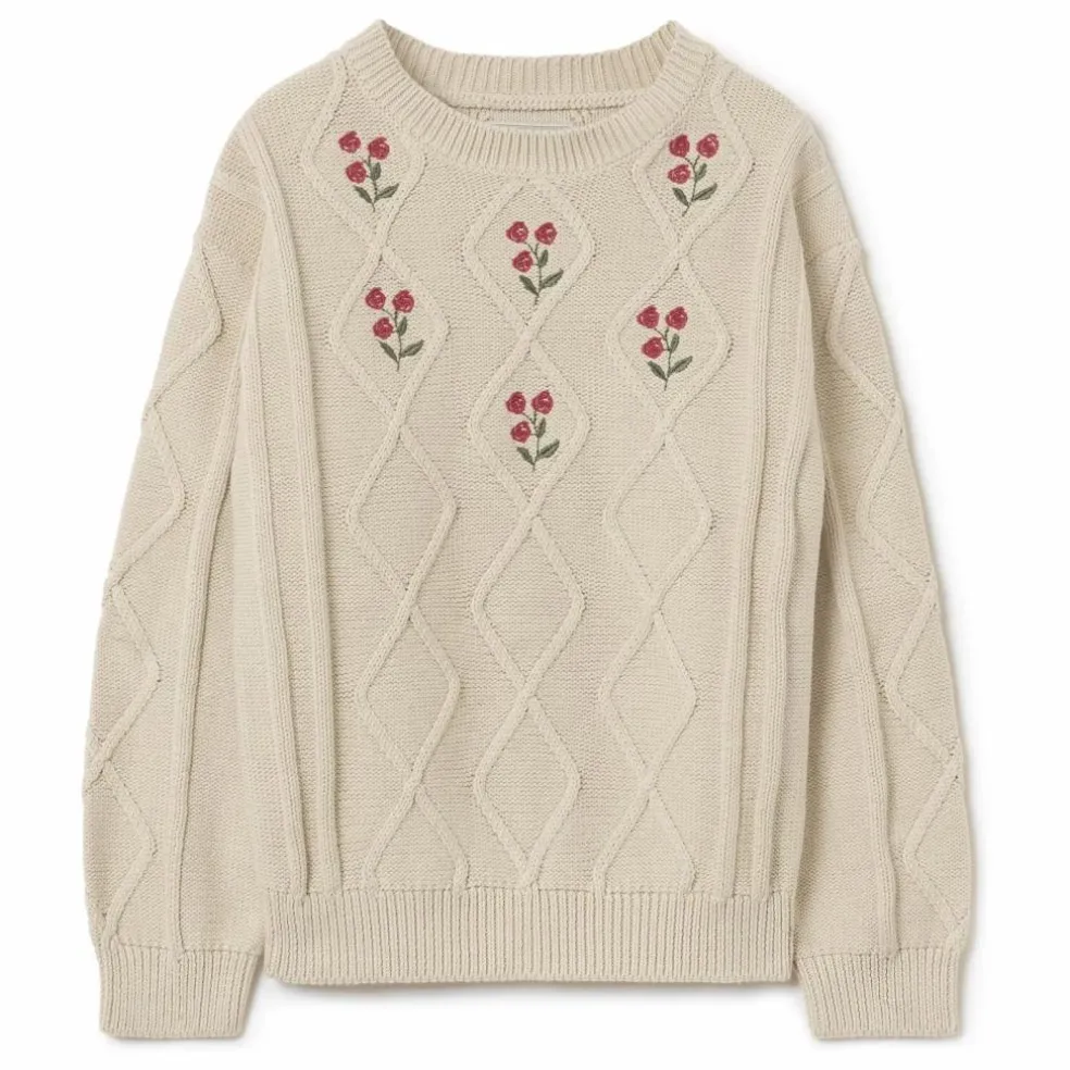 Pull Brodé Maille | Beige