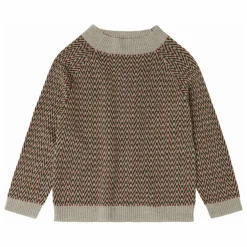 Pull Chevrons Laine de Mérinos | Beige chiné