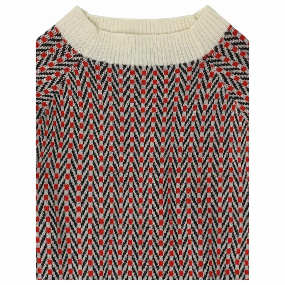 Pull Chevrons Laine de Mérinos | Ecru