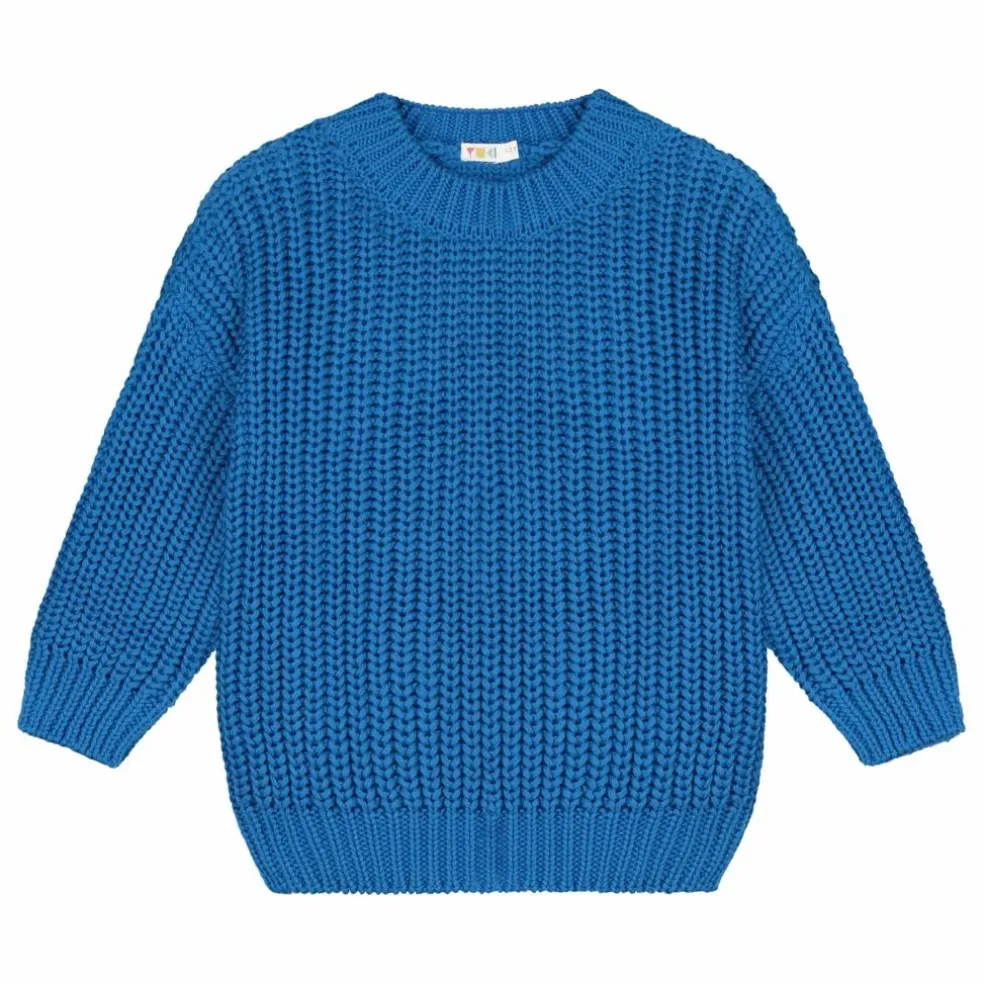 Pull Chunky Coton Bio | Bleu roi