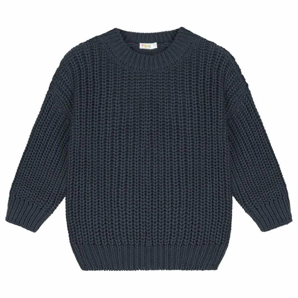 Pull Chunky Coton Bio | Gris anthracite