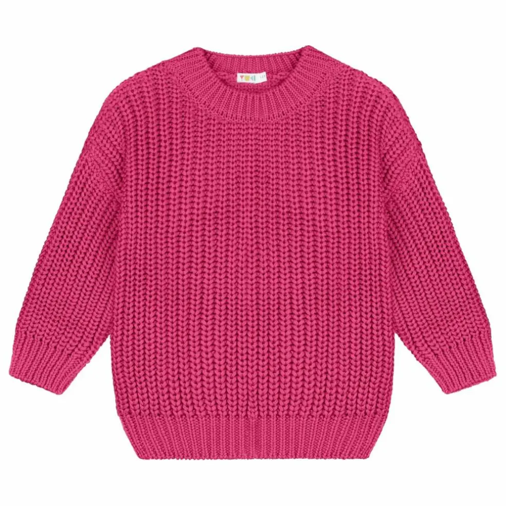 Pull Chunky Coton Bio | Rose fuschia