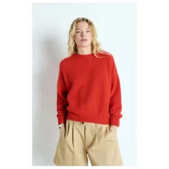 Pull Col Bateau Vitow Alpaga et Laine | Rouge