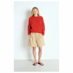 Pull Col Bateau Vitow Alpaga et Laine | Rouge