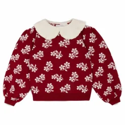 Pull Col Claudine Lila Laine Mérinos | Rouge