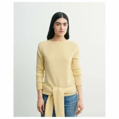 Pull Col Rond 4 Fils CachemireG58023 | Jaune pâle