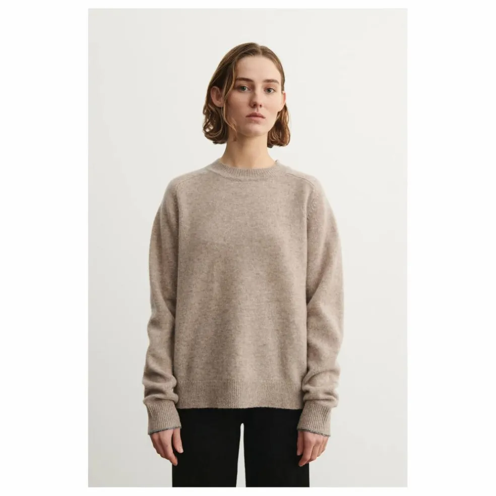 Pull Col Rond Laine - Collection Femme | Beige