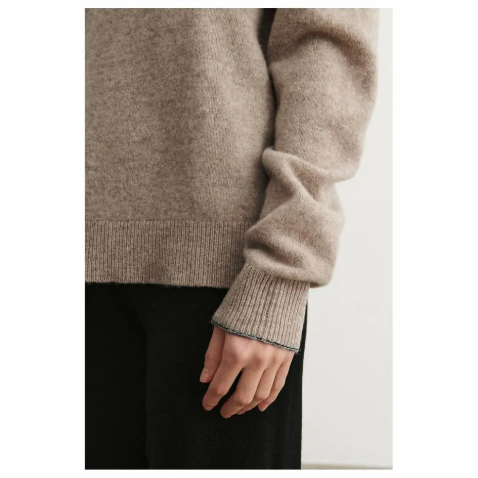 Pull Col Rond Laine - Collection Femme | Beige