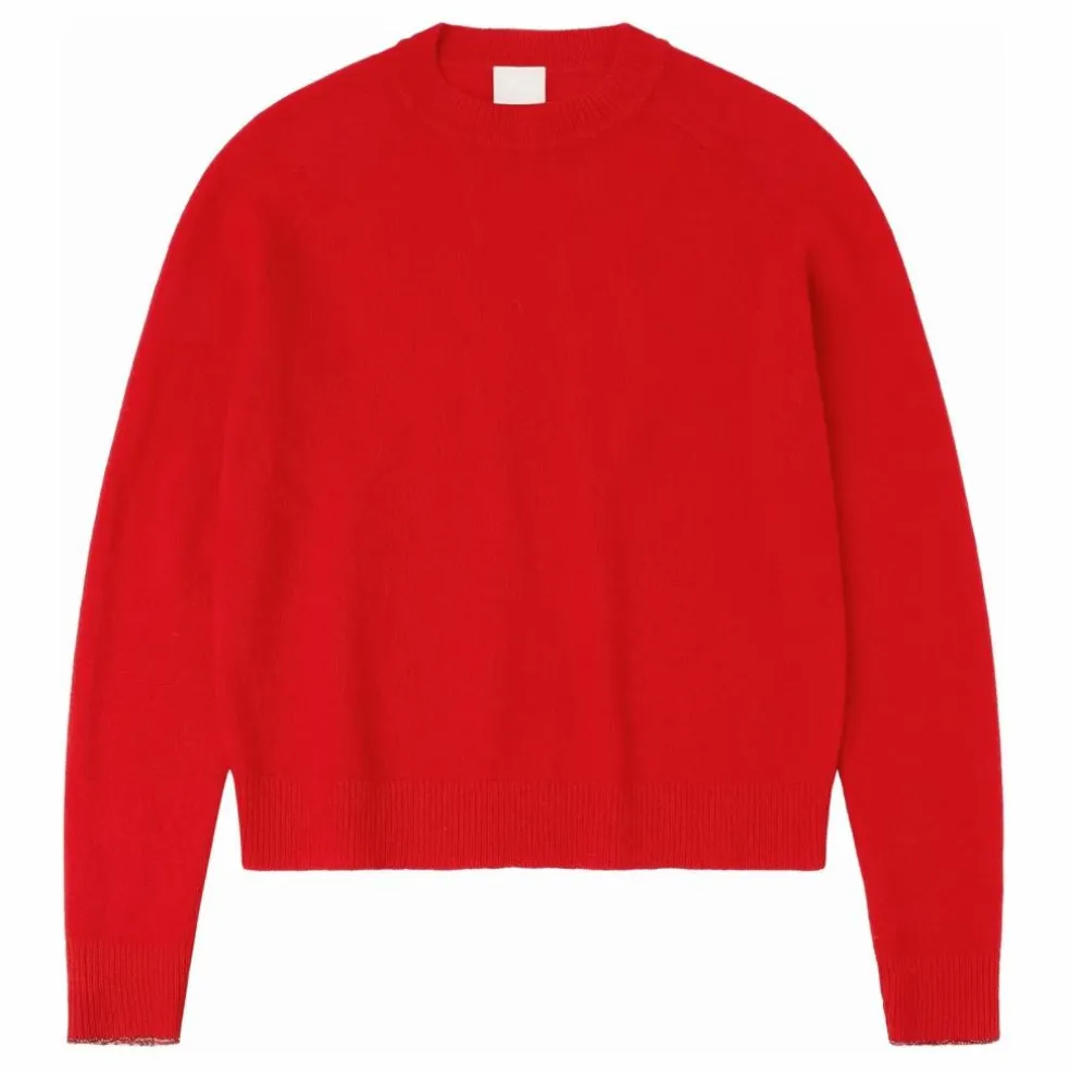 Pull Col Rond Laine - Collection Femme | Rouge