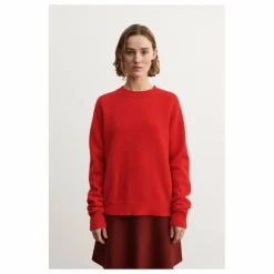 Pull Col Rond Laine - Collection Femme | Rouge