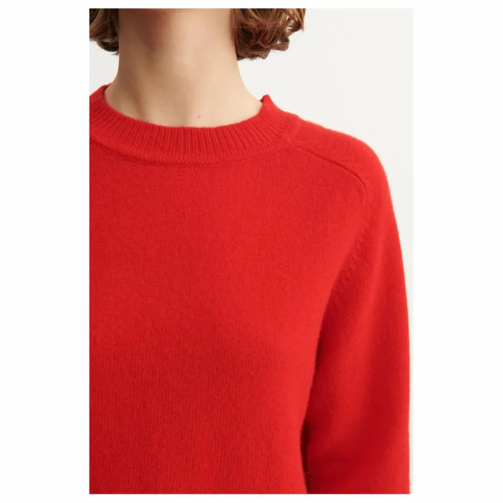 Pull Col Rond Laine - Collection Femme | Rouge