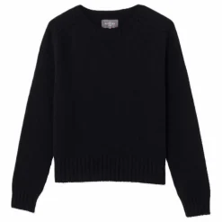 Pull Col Rond Manches Marteau Cachemire | Noir