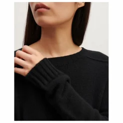 Pull Col Rond Manches Marteau Cachemire | Noir