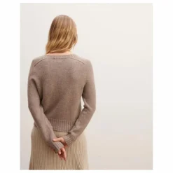 Pull Col Rond Manches Marteau Cachemire | Beige