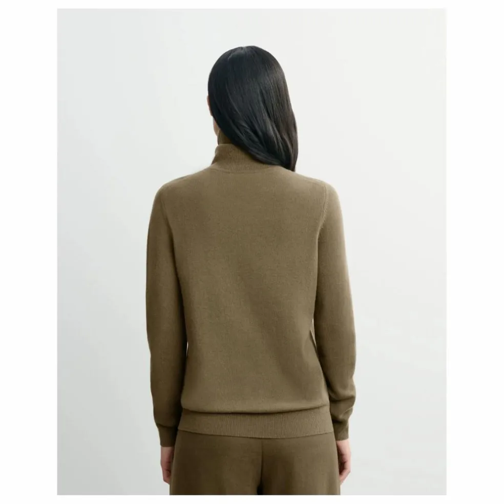 Pull Col Roulé Classique Cachemire | Beige