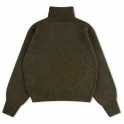 Pull Col Roulé Laine | Vert kaki