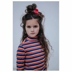 Pull Col Roulé Rayé Coton Bio | Violet