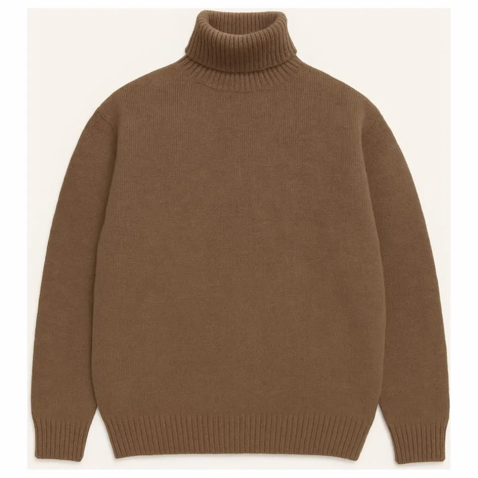 Pull Col Roulé Seamless Laine | Marron