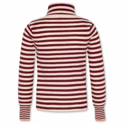 Pull Col Roulé Vicky Rayé | Bordeaux