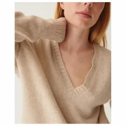 Pull Col V Ample Cachemire | Avoine