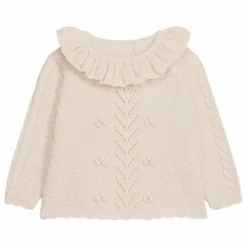 Pull Col Volants Elvina | Crème