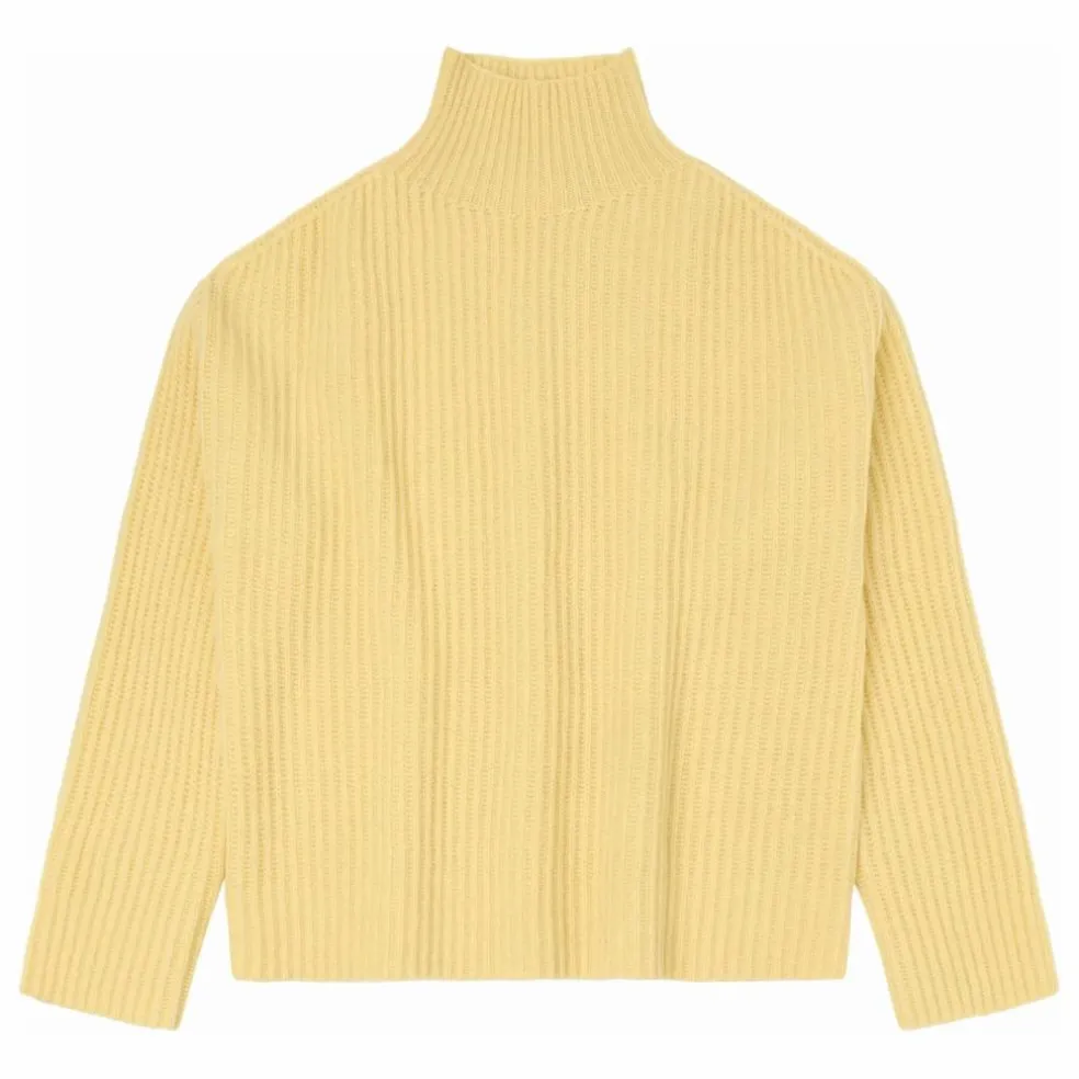 Pull Côtelé Laine - Collection Femme | Jaune