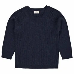 Pull Côtelé Laine Mérinos | Bleu marine