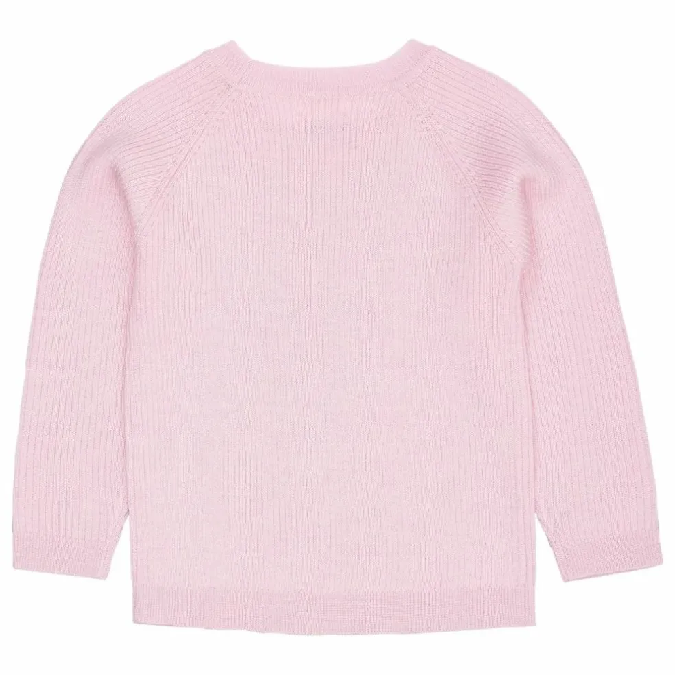 Pull Côtelé Laine Mérinos | Rose