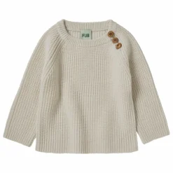 Pull Côtelé Laine Mérinos Bébé | Ecru