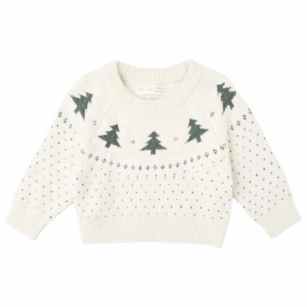 Pull Fair Isle Trees | Ecru
