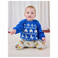 Pull Ferme Maille Coton Bio | Bleu
