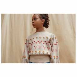 Pull Fleurs Coton Bio | Ecru