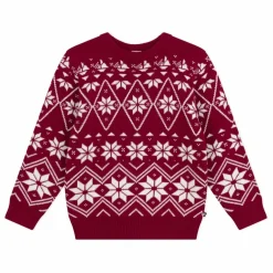 Pull Jacquard Laine | Bordeaux