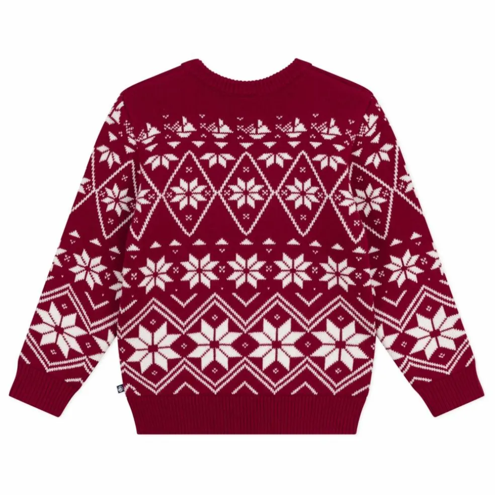 Pull Jacquard Laine | Bordeaux