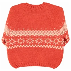 Pull Jacquard Laine | Rouge