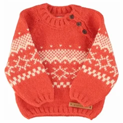 Pull Jacquard Laine | Rouge