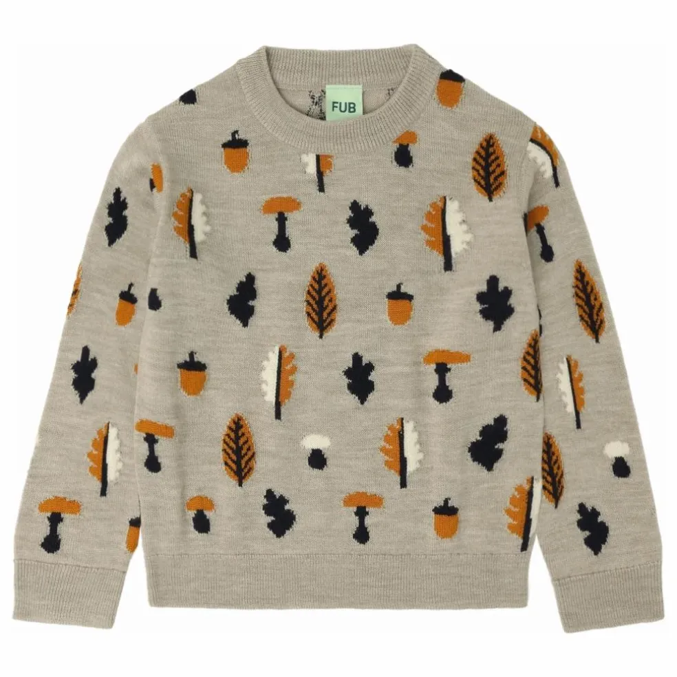 Pull Jaquard Laine de Mérinos | Beige chiné