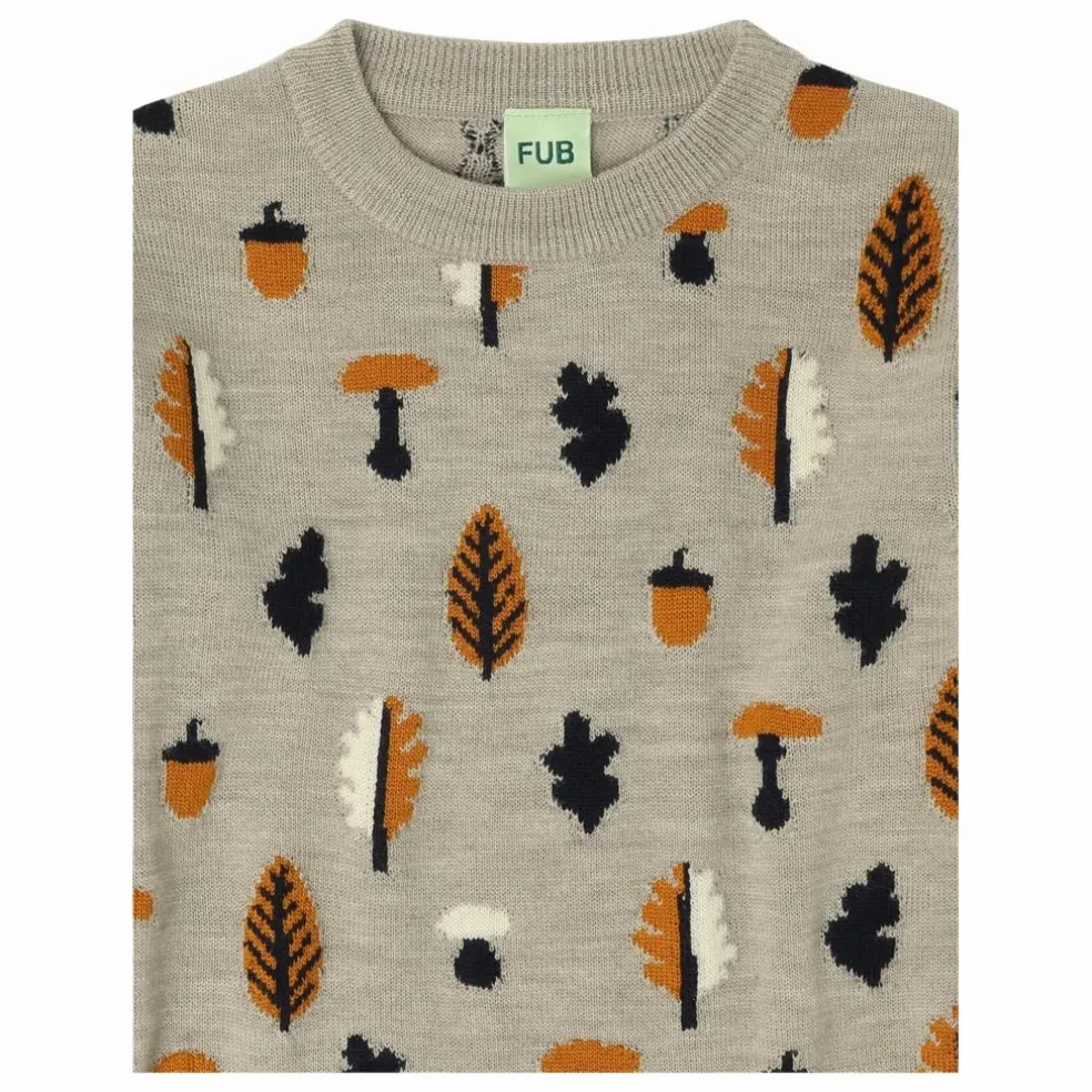 Pull Jaquard Laine de Mérinos | Beige chiné