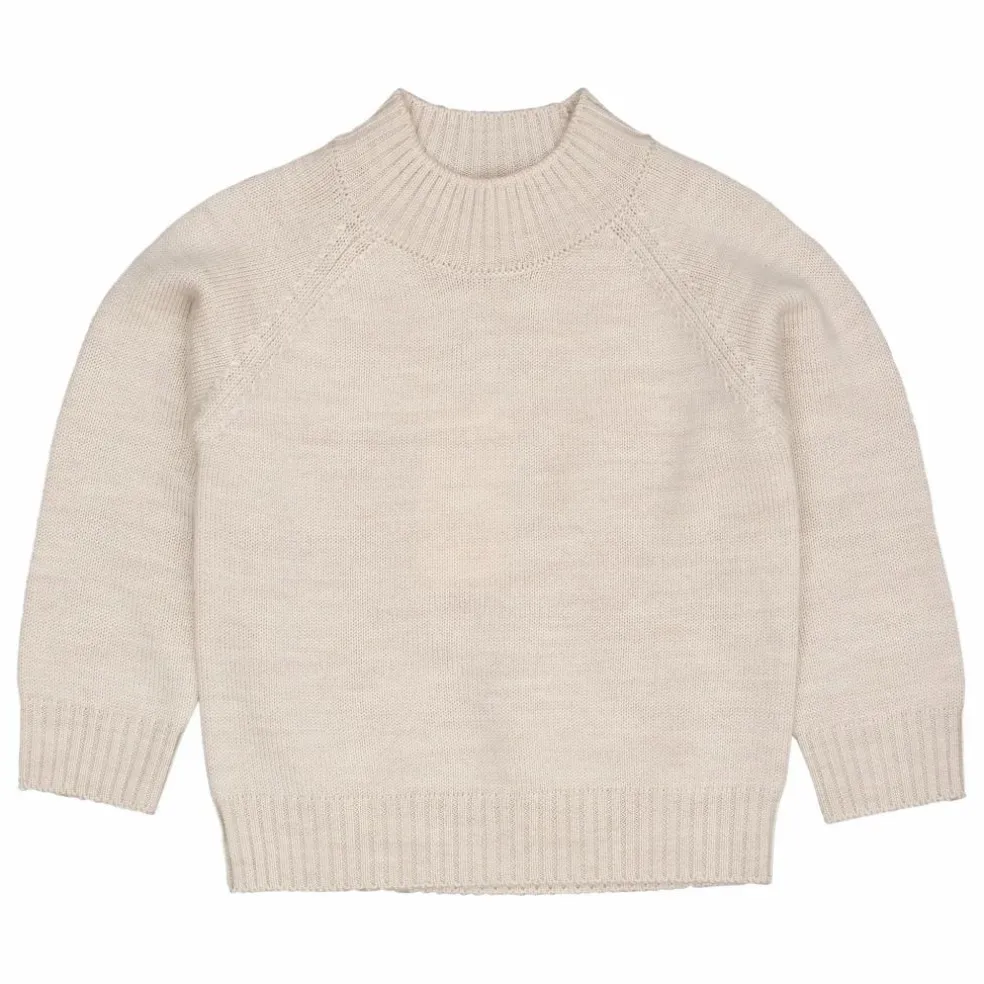 Pull Laine Mérinos | Beige chiné