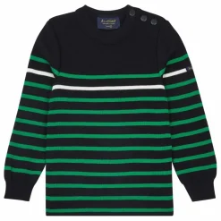 Pull Laine Mérinos Marinière x Smallable | Bleu marine