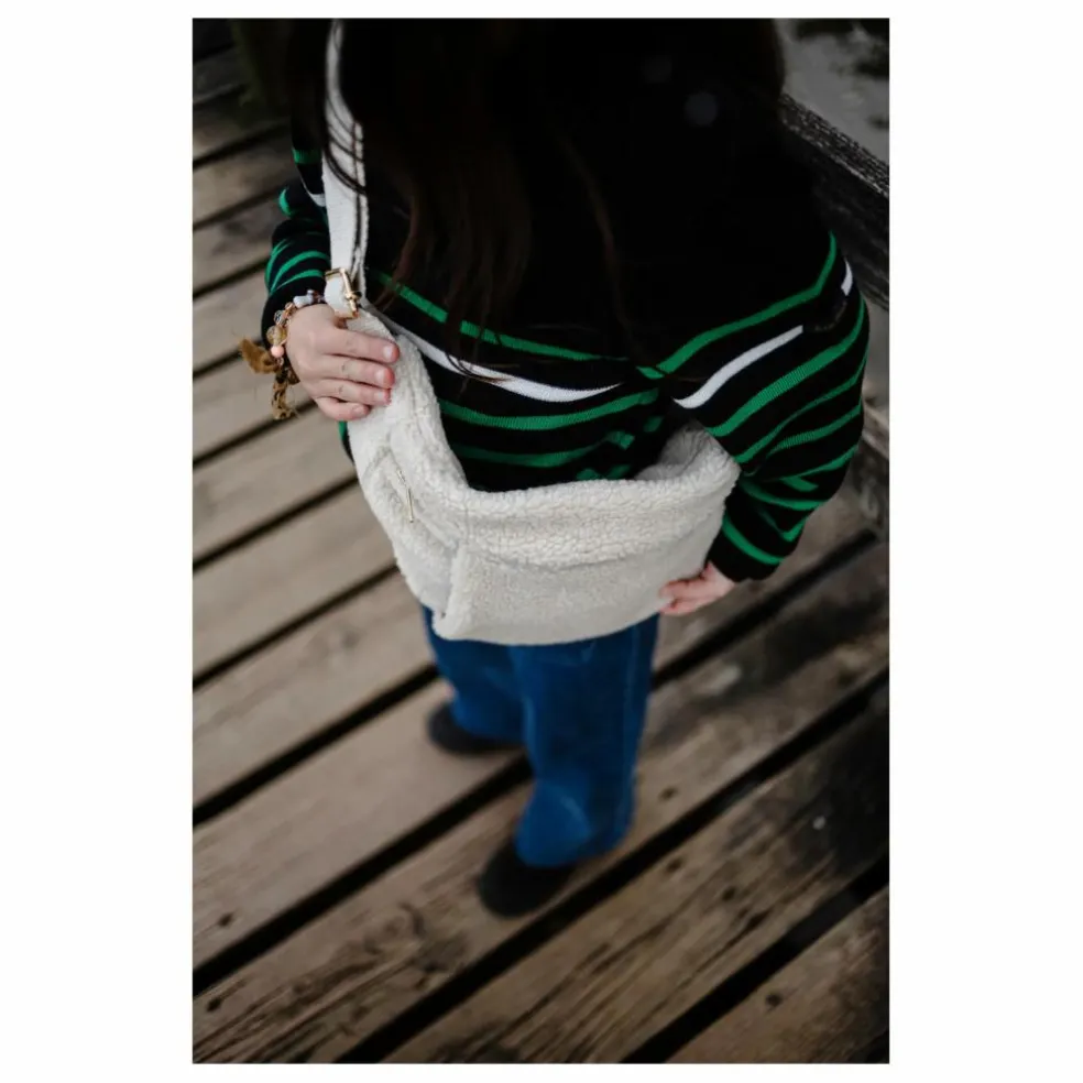 Pull Laine Mérinos Marinière x Smallable | Bleu marine