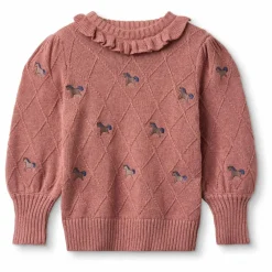 Pull Lucie Unicorne Coton Bio | Rose