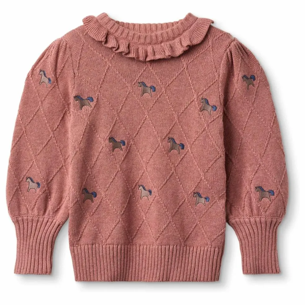 Pull Lucie Unicorne Coton Bio | Rose