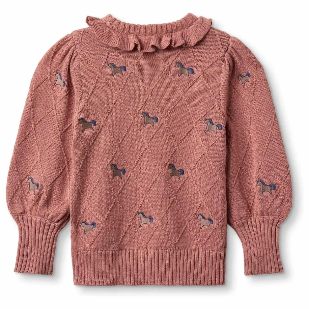 Pull Lucie Unicorne Coton Bio | Rose