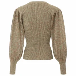 Pull Manches Bouffantes Lurex | Noisette