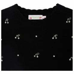 Pull Manches Courtes Justine Laine Cachemire | Noir