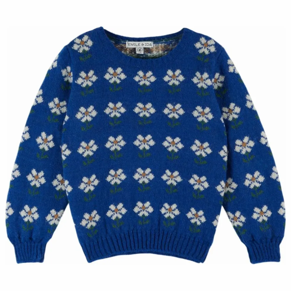 Pull Marguerite Laine | Bleu roi