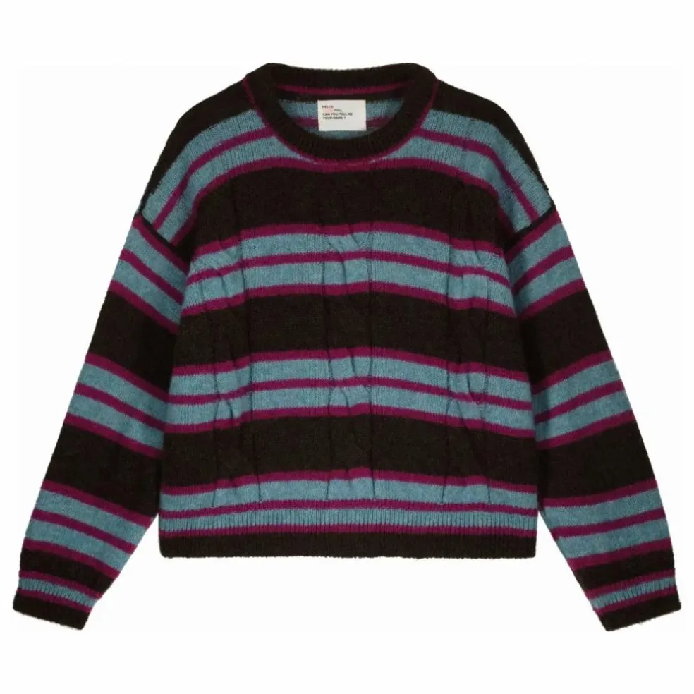 Pull Moove Rayé Super Kid Mohair | Marron