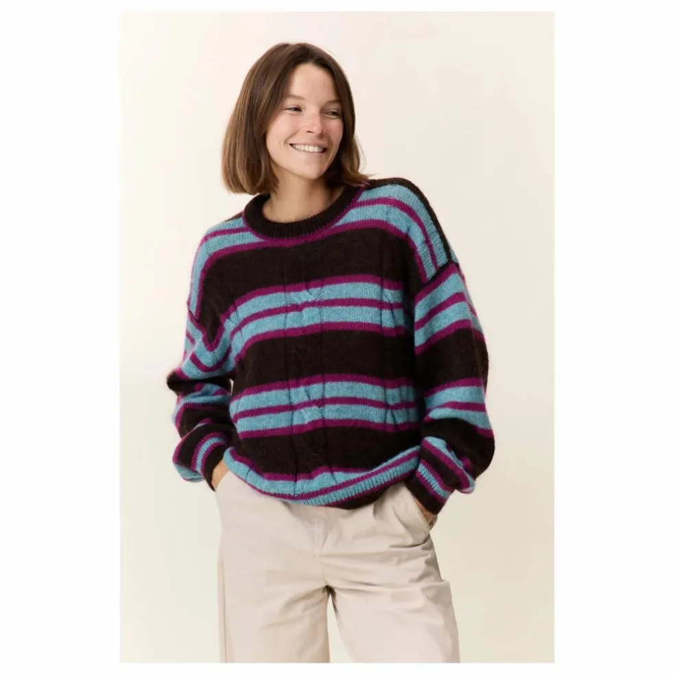 Pull Moove Rayé Super Kid Mohair | Marron